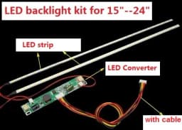 LED Backlight Kit 540mm, Work for 15' 17' 19' 22 Inch 24', LCD Screen Upgrade LED Monitor