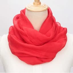 Spring Autumn Chiffon Hedging Bib Pure Color Wild Neck Scarf Women's Soft Light Breathable Decorative Beach Sunscreen Gauze D62