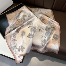 2026 plaid brand women scarf summer 100% silk scarves shawls lady wraps soft pashimina female Echarpe beach stole bandana