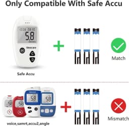 Sinocare 300/200/100/50PCS Sinocare Safe-Accu Blood Glucose Test Strips and Lancets for Diabetes Tester
