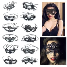 Women Sexy Lace Eye Mask 1PCS Black Party Masks For Masquerade Halloween Venetian Costumes Carnival Mask For Anonymous Mardi