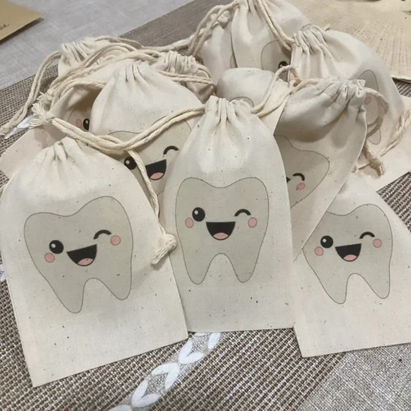 5pcs Boy Girl 1st First Fairy Tooth Bags Keepsake Dental Assistant Birthday Dentist School Grad Party Graduation Retirement Gift