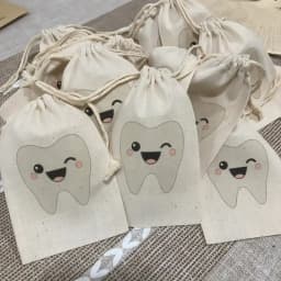 5pcs Boy Girl 1st First Fairy Tooth Bags Keepsake Dental Assistant Birthday Dentist School Grad Party Graduation Retirement Gift