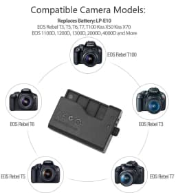 DR-E10 USB-C LP-E10 LP E10 ACK-E10 DR-E10 Dummy Battery for Canon EOS 1100D 1200D 1300D 1500D 2000D 3000D T3 T5 T6 X50 X70