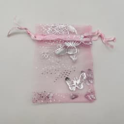 Organza Gift Bags, Butterfly, Rose, Heart, Organza Sachet, Wedding Packaging, Jewelry Storage Bags, Drawstring Bag, 100Pcs, 7x9