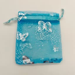 Organza Gift Bags, Butterfly, Rose, Heart, Organza Sachet, Wedding Packaging, Jewelry Storage Bags, Drawstring Bag, 100Pcs, 7x9