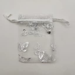 Organza Gift Bags, Butterfly, Rose, Heart, Organza Sachet, Wedding Packaging, Jewelry Storage Bags, Drawstring Bag, 100Pcs, 7x9