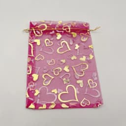 Organza Gift Bags, Butterfly, Rose, Heart, Organza Sachet, Wedding Packaging, Jewelry Storage Bags, Drawstring Bag, 100Pcs, 7x9