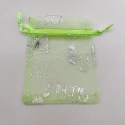 Organza Gift Bags, Butterfly, Rose, Heart, Organza Sachet, Wedding Packaging, Jewelry Storage Bags, Drawstring Bag, 100Pcs, 7x9