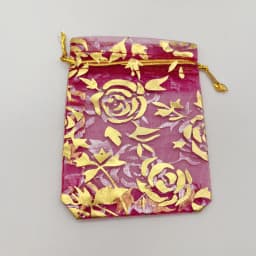 Organza Gift Bags, Butterfly, Rose, Heart, Organza Sachet, Wedding Packaging, Jewelry Storage Bags, Drawstring Bag, 100Pcs, 7x9