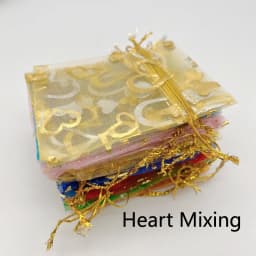 Organza Gift Bags, Butterfly, Rose, Heart, Organza Sachet, Wedding Packaging, Jewelry Storage Bags, Drawstring Bag, 100Pcs, 7x9