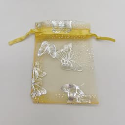 Organza Gift Bags, Butterfly, Rose, Heart, Organza Sachet, Wedding Packaging, Jewelry Storage Bags, Drawstring Bag, 100Pcs, 7x9