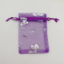 Organza Gift Bags, Butterfly, Rose, Heart, Organza Sachet, Wedding Packaging, Jewelry Storage Bags, Drawstring Bag, 100Pcs, 7x9
