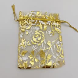 Organza Gift Bags, Butterfly, Rose, Heart, Organza Sachet, Wedding Packaging, Jewelry Storage Bags, Drawstring Bag, 100Pcs, 7x9