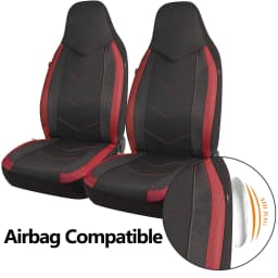 AUTOKING High Back Bucket Universal Seat Protector Breathable Mesh Fabric Carbon Fiber Texture Seat Car Seat Cover Cushion