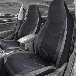 AUTOKING High Back Bucket Universal Seat Protector Breathable Mesh Fabric Carbon Fiber Texture Seat Car Seat Cover Cushion