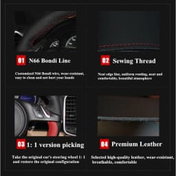 Anti-slip Black Artificial Leather Car Steering Wheel Cover For Toyota RAV4 Celica Matrix MR2 Supra Voltz Caldina MR-S Corolla