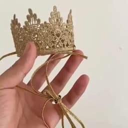 Kids Princess Crown Headband with Flowers And Diamonds Girl's Birthday Party Headdress Elegant Crown Hat for Children