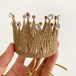 Kids Princess Crown Headband with Flowers And Diamonds Girl's Birthday Party Headdress Elegant Crown Hat for Children