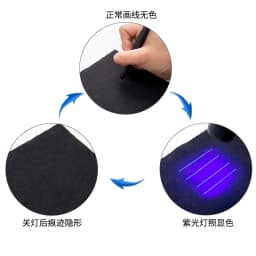 100pcs Invisible Pen UV Highlighter Violet Light Scribing Mark UV Pen Shoes Leather Clothing Special Refill