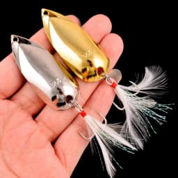 1Pc Spoon Fishing Lure Artificial Bait 7-20g Wobler Fishing Pike Trout Bass Catfish Treble Hook Metal Sequin Lure Fishing Tackle