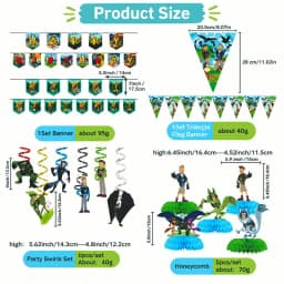 Wild Kratts Jungle Theme Birthday Party Ceremony Scene Layout Decorative Banner Spiral Honeycomb Pennant Disposable Items