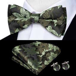Hi-Tie Silk Pink Striped Mens Bowtie Jacquard Adult Bow Tie Hankerchief Cufflinks Set Pre-tied Butterfly Bowknot Wedding Party