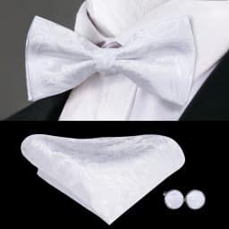 Hi-Tie Silk Pink Striped Mens Bowtie Jacquard Adult Bow Tie Hankerchief Cufflinks Set Pre-tied Butterfly Bowknot Wedding Party
