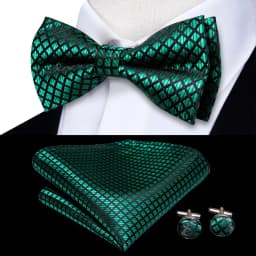 Hi-Tie Silk Pink Striped Mens Bowtie Jacquard Adult Bow Tie Hankerchief Cufflinks Set Pre-tied Butterfly Bowknot Wedding Party