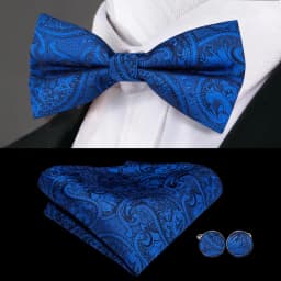 Hi-Tie Silk Pink Striped Mens Bowtie Jacquard Adult Bow Tie Hankerchief Cufflinks Set Pre-tied Butterfly Bowknot Wedding Party
