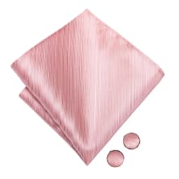 Hi-Tie Silk Pink Striped Mens Bowtie Jacquard Adult Bow Tie Hankerchief Cufflinks Set Pre-tied Butterfly Bowknot Wedding Party