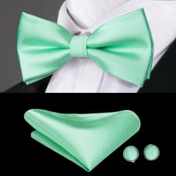 Hi-Tie Silk Pink Striped Mens Bowtie Jacquard Adult Bow Tie Hankerchief Cufflinks Set Pre-tied Butterfly Bowknot Wedding Party