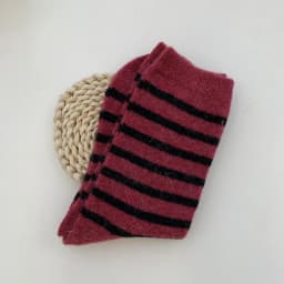 20% Rabbit Hair Woman Socks Casual Striped Cashmere Wool Long Socks Women Winter Thick Warm Streetwear Thermal Crew Socks Gifts