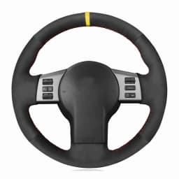 DIY Black Suede Car Steering Wheel Cover For Infiniti FX FX35 FX45 2003-2008 Nissan 350Z 2003 2004 2005 2006 2007 2008 2009