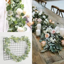 3 Packs 2M Artificial Eucalyptus Garland Greenery Leaves Vines Plants for Wedding Home Party Arch Wall Garden DIY Decoration