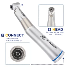 AI-G25 LED E-Generator 1:1 CA Bur Slow Speed Handpiece Drill Head Spare Parts Dental Tools Instrument Products