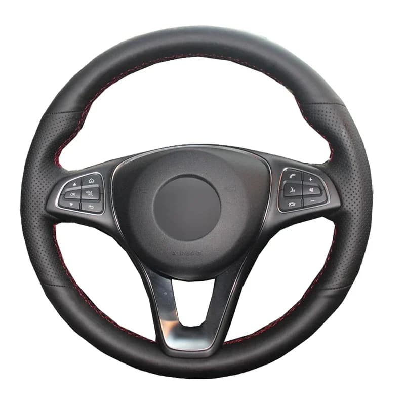 Hand Sewing Car Steering Wheel Wrap for Mercedes-Benz Vito III ( W447 ) 2015 - 2023 Circular Shape Braid on The Steering Wheel