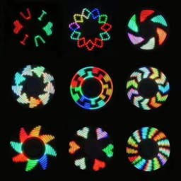 ABS Luminous LED Light Fidget Spinner Hand Top Spinners Glow in Dark EDC Stress Relief Toys Kinetic Gyroscope for Children