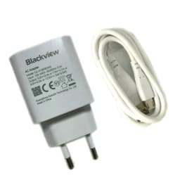 Power Adapter for Blackview, BV4900 Pro, BV4900S Oscal, C60, S60 Pro, C20 Pro, EU Travel Plug Charger, 18W, Micro USB Cable