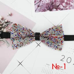 Gentle Men Luxury Diamond Bowtie Butterfly Knot Rhinestone Collar Tie Crystal Super Cool Diamond Wedding Formal Party Bow tie