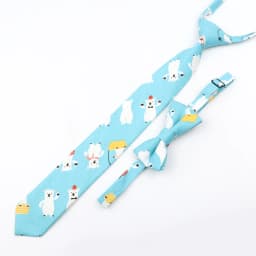 Cartoon Floral Children Tie Bowtie Set Cotton Skinny Slim Casual Solid Color Boys Girls Colorful Adjustable Shirt Gravata Gift