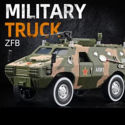 1:24 Alloy Armored Car Truck Model Diecasts Off-road Vehicles Model Metal Police Explosion Proof Car Model Sound Light Kids Gift