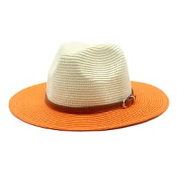 Straw hat two-color gradient sun hat outdoor sun hat straw hat seaside sunscreen beach hat sun hat various accessories wholesale