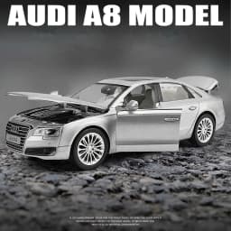 1/32 A8 Alloy Luxy Car Model Diecasts Metal Toy Vehicles Car Model High Simulation Sound and Light Collection Childrens Toy Gift