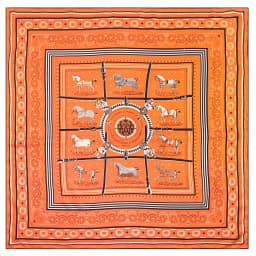 Manual Hand Rolled Twill Silk Scarf Women Horse Print Square Scarves Wraps Echarpes Curled Foulards Femme Bandana Hijabs