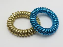 10 Metallic Colour Spiral Coil Elastic Hair Ties Scrunchies Telephone Cord 50mm
