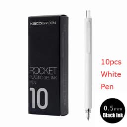 Kaco 10pcs/lot Gel Pen Set 0.5MM Push Business Student Pens Ballpoint Pучка School Office Stationery Supplies Smooth Writing