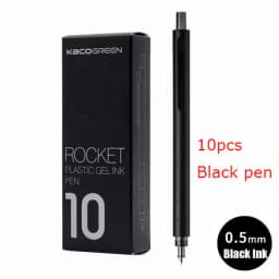 Kaco 10pcs/lot Gel Pen Set 0.5MM Push Business Student Pens Ballpoint Pучка School Office Stationery Supplies Smooth Writing