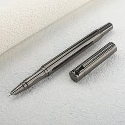 Luxury Quality PAILI 613A Metallic Gray Pen School Student Office 0.38mm Nib Fountain Pen New