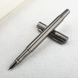 Luxury Quality PAILI 613A Metallic Gray Pen School Student Office 0.38mm Nib Fountain Pen New